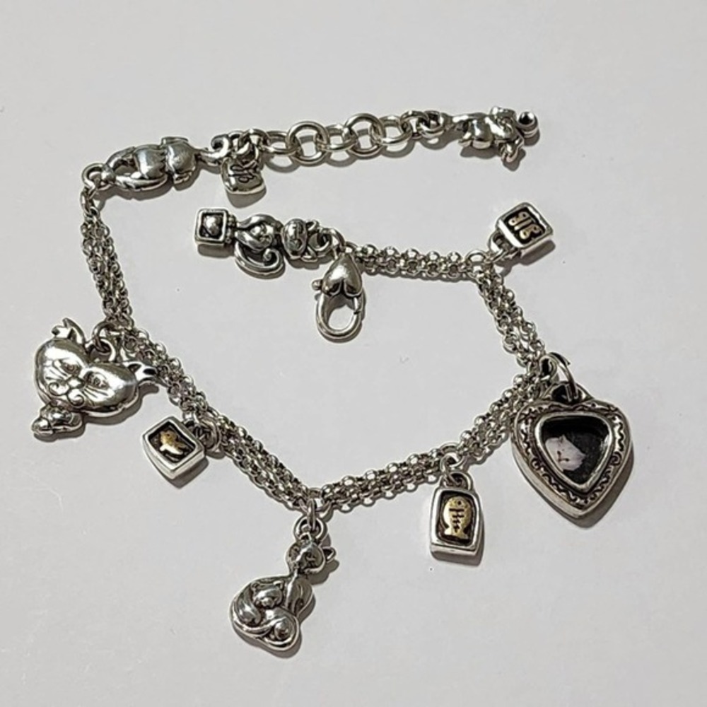 Brighton kitty cat lover's I Heart My Cat‎ Good Fortune charm bracelet - Picture 2 of 13